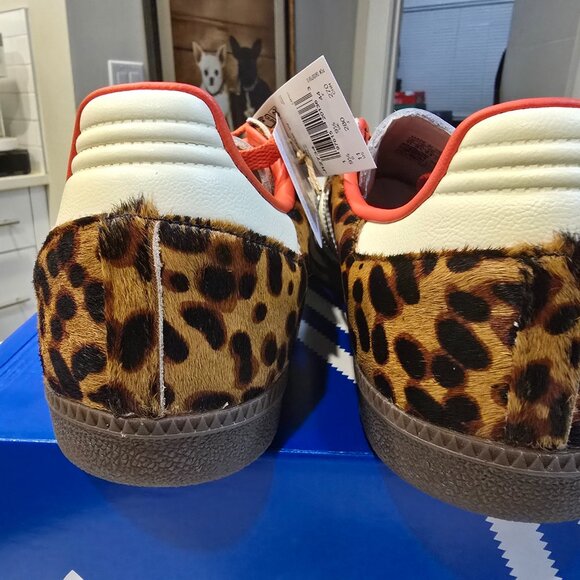 adidas Samba OG Preloved Red Leopard Men's Size 10 JI2734 NEW Pony Hair RARE SZ - Picture 7 of 15